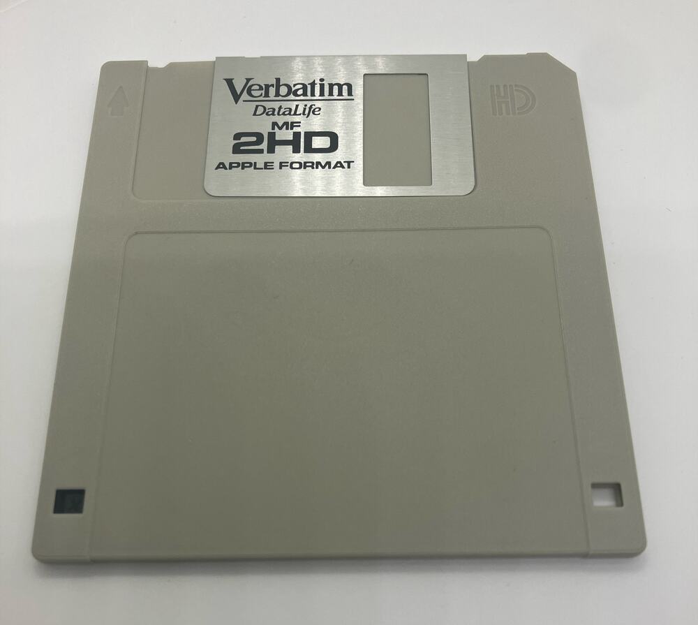 Apple Format 3.5” Floppy Disk Vintage Verbatim DataLife 2HD